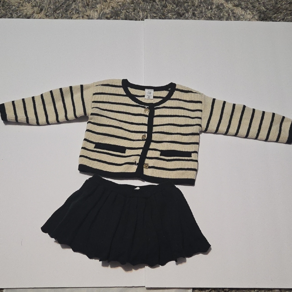 GAP Kids Formal Dress Set - Black and Cream